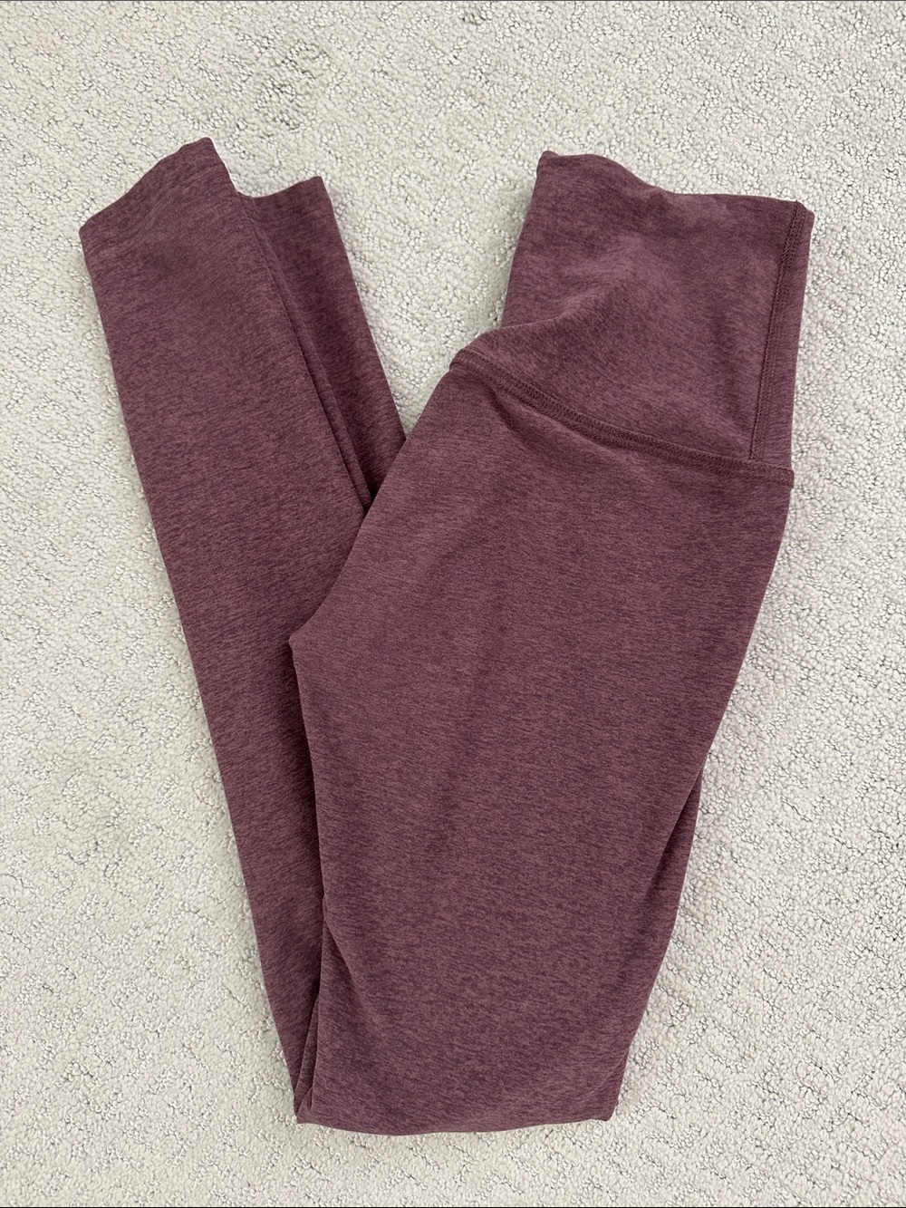 Beyond Yoga Maroon Heather High-Rise Leggings